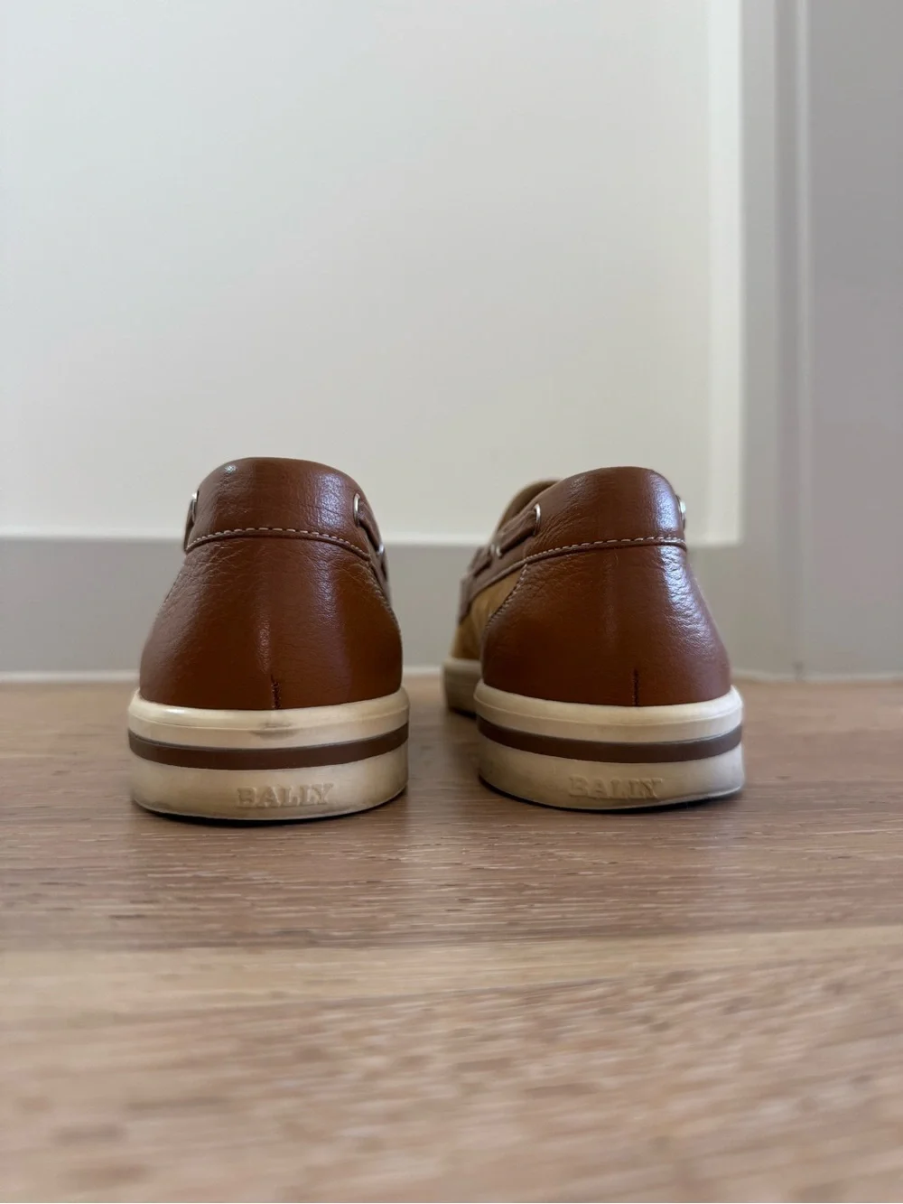 Bally Men's Two-Tone Tan & Brown Suede Slip-On Loafers
